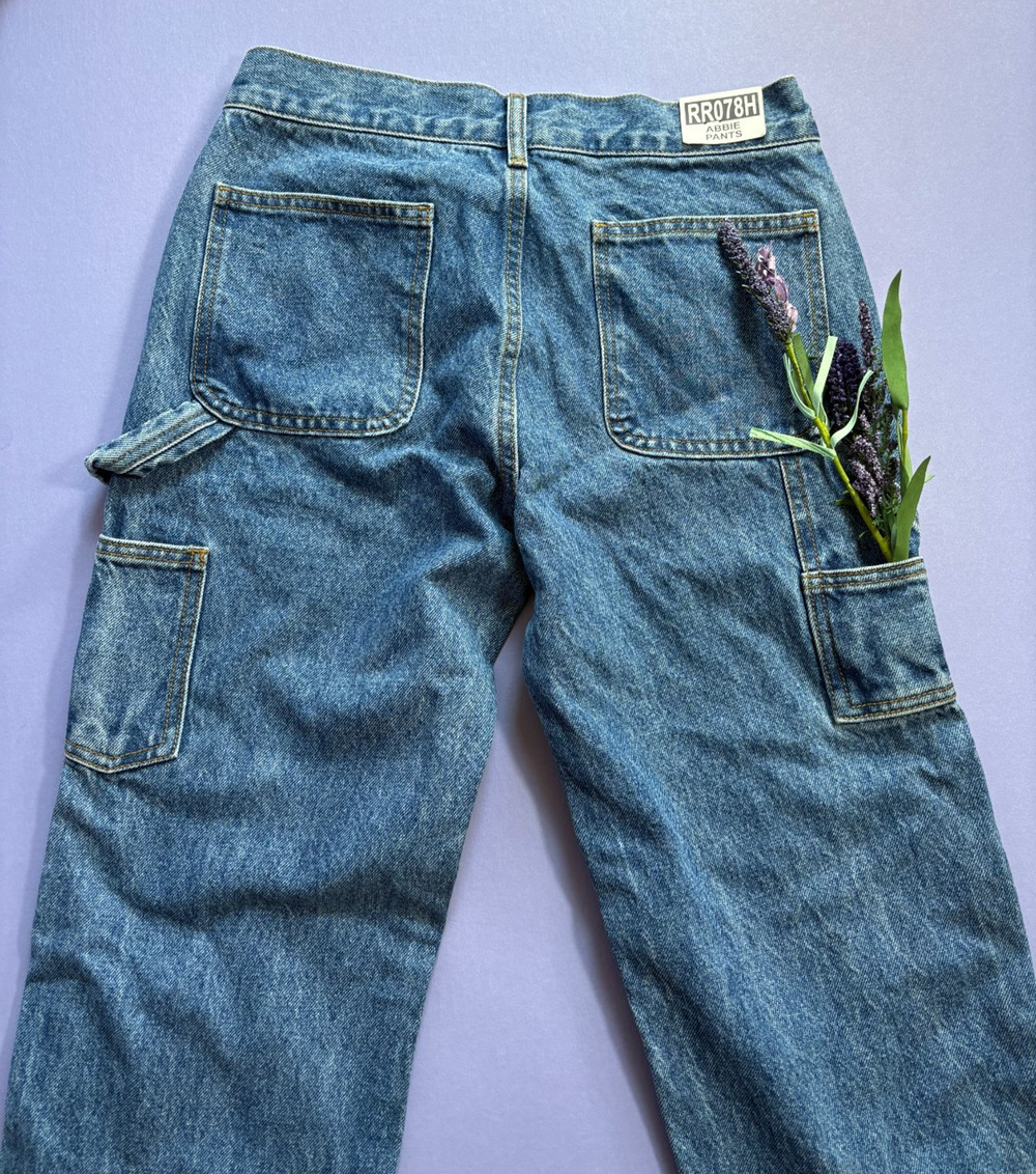 John Galt Carpenter Jeans Denim High Rise Straight Leg Small Y2K Abbie Pants New